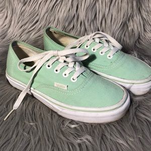 VANS mint green low sneaker size 5.5
